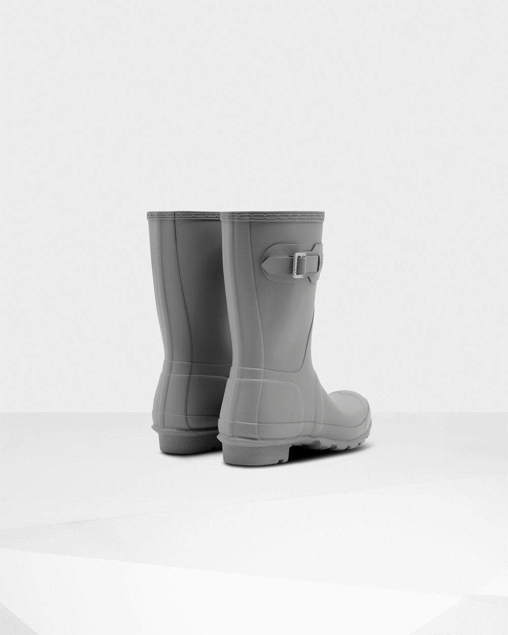 Womens Short Rain Boots - Hunter Original (02GCOUFWR) - Grey